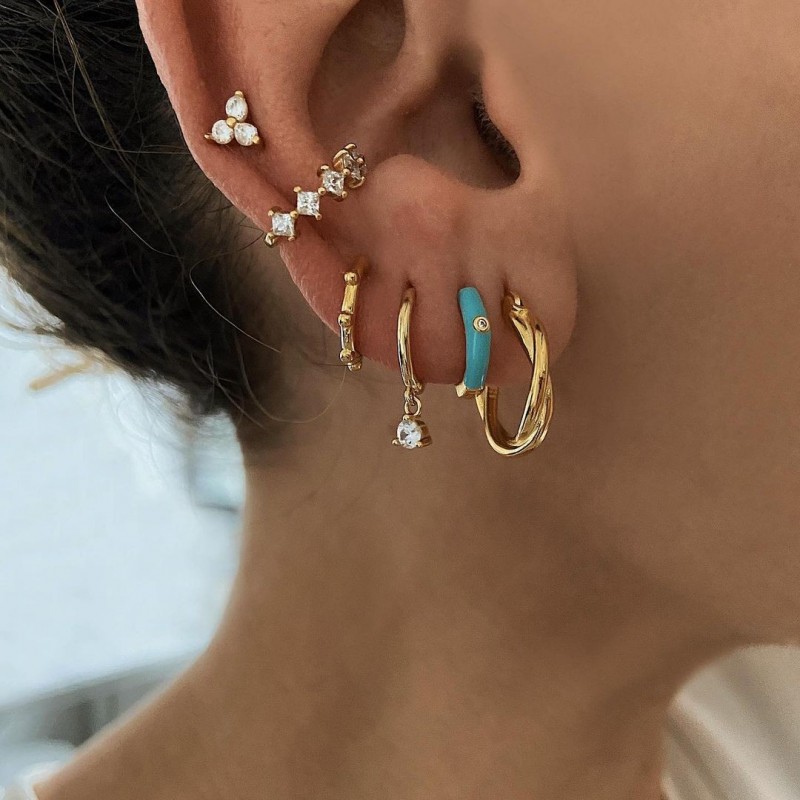 Aro Marsella Turquesa Oro 2