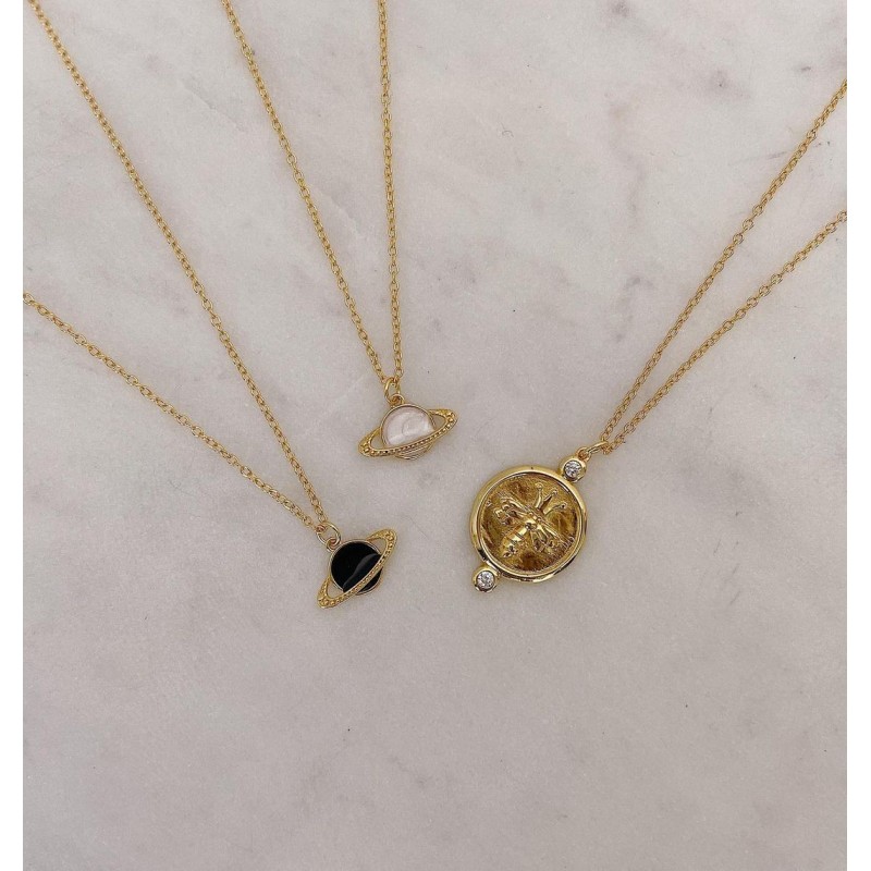 Saturn Gold Necklace
