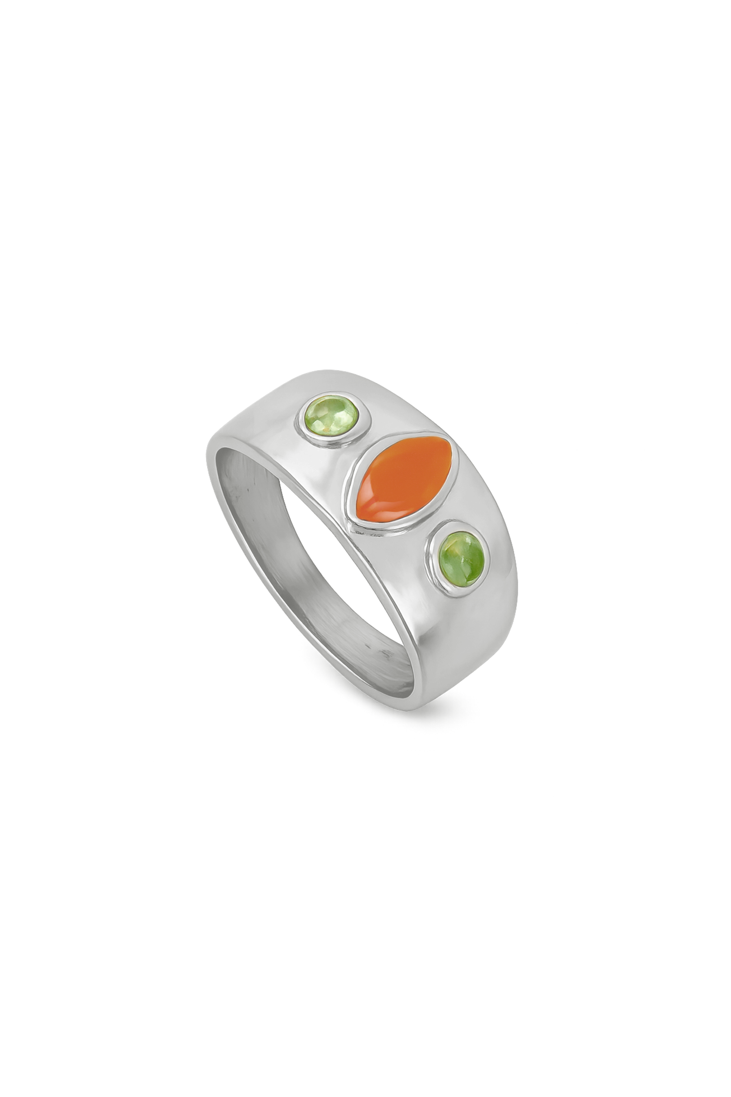 ANILLO DARA CORNALINA PLATA