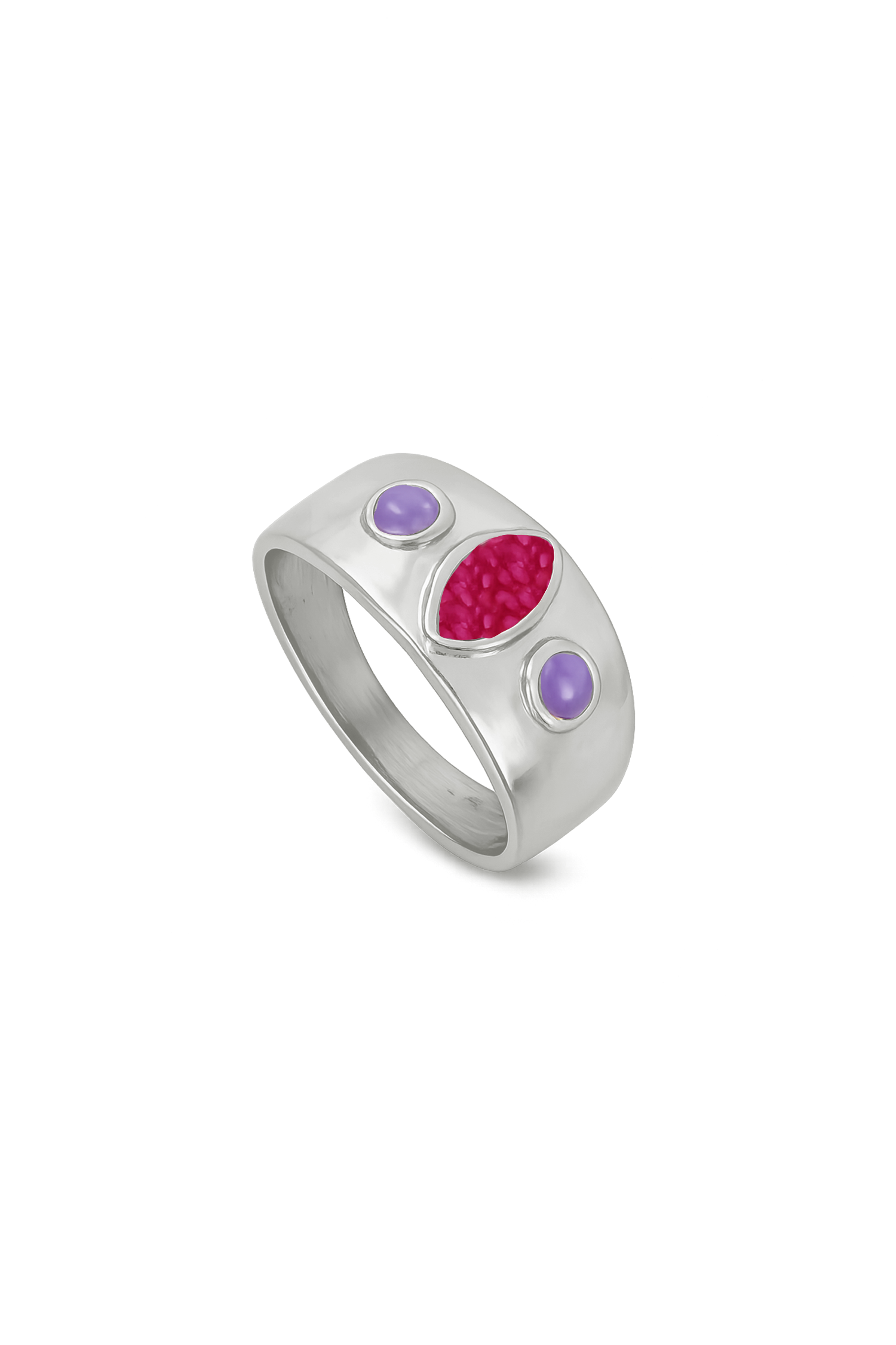 DARA JADE SILVER RING
