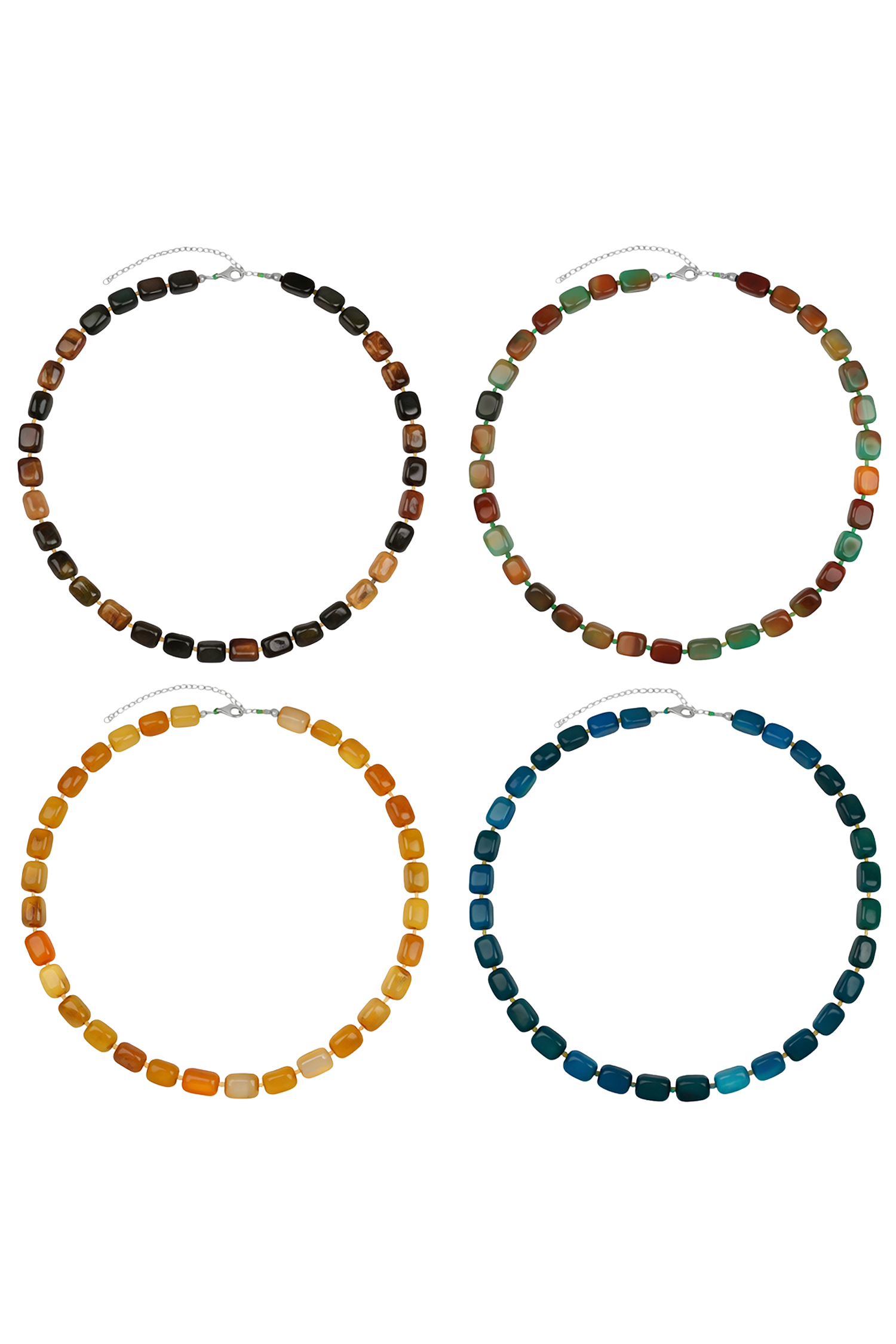 COLLAR YUREI VERDE PLATA