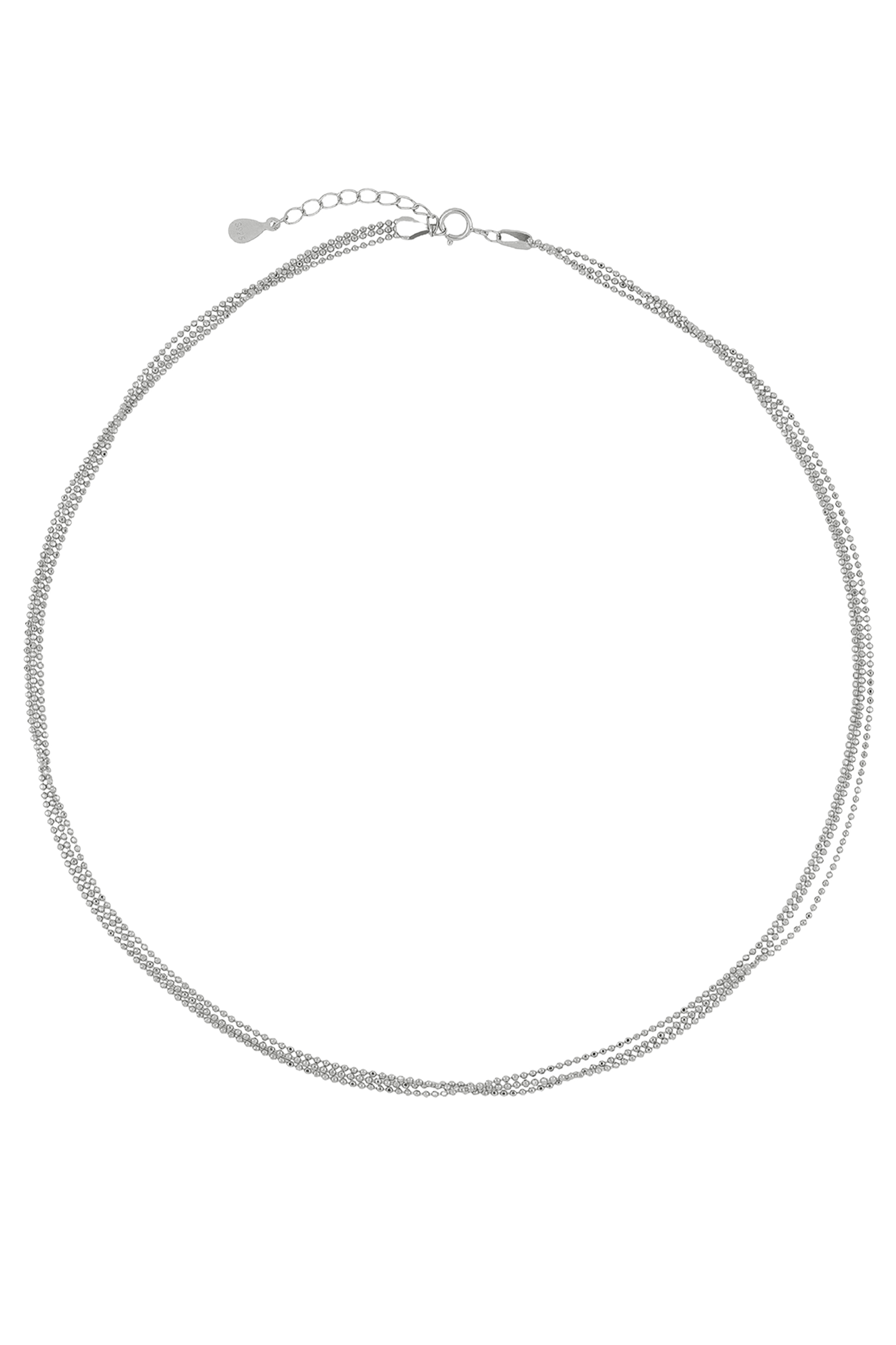 TRIPLE STRAND SILVER NECKLACE