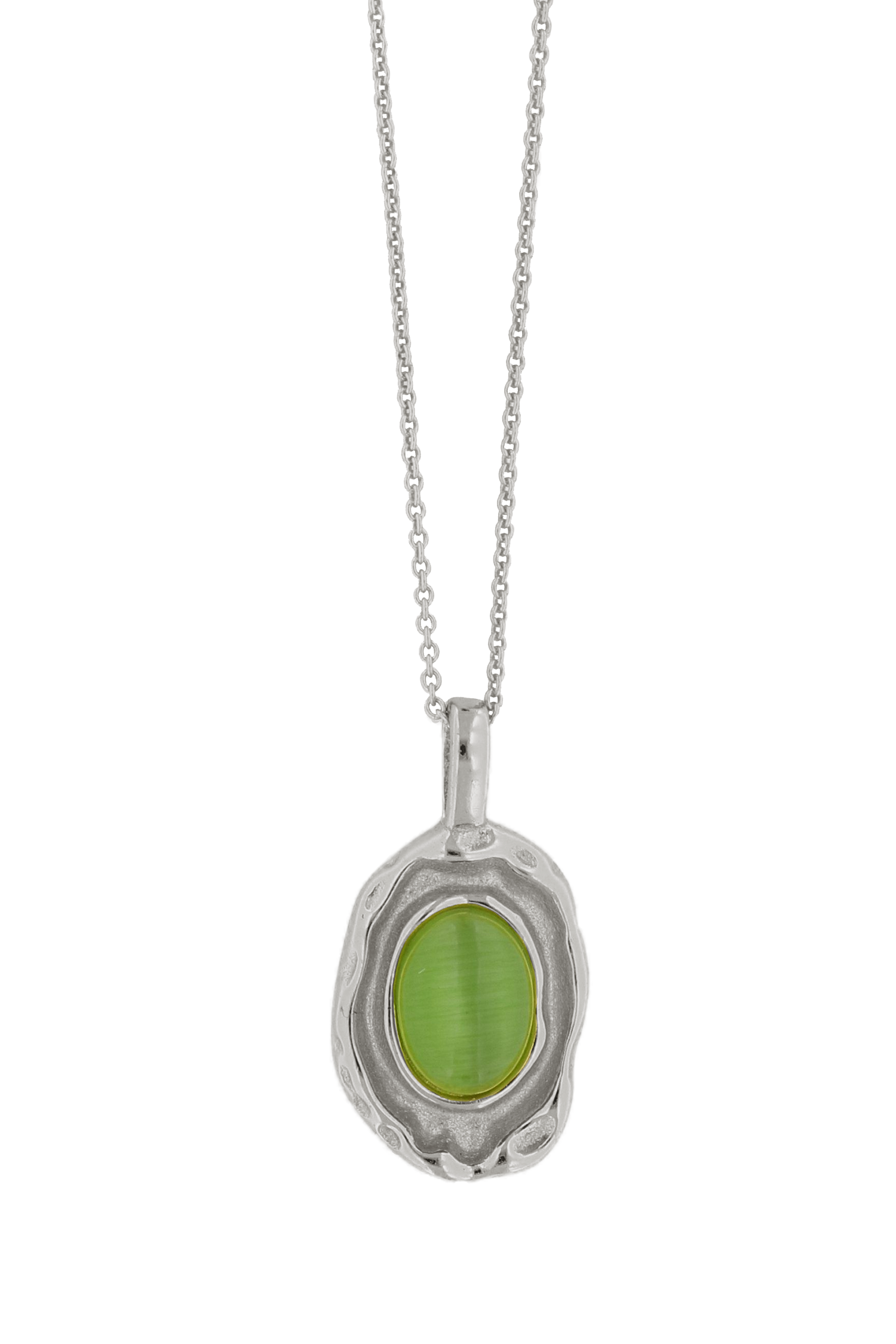 COLLAR BORA VERDE PLATA