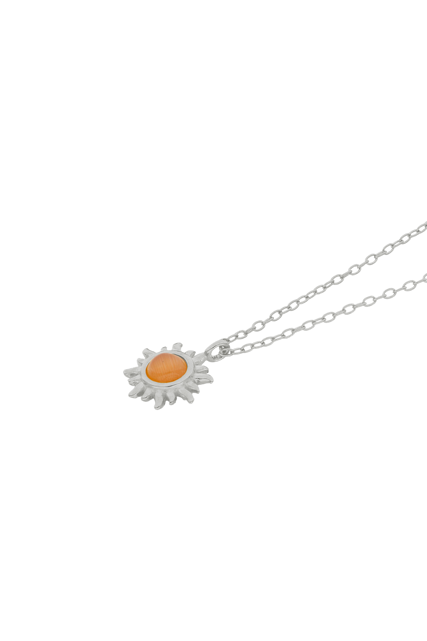 COLLAR SOLEIRA NARANJA PLATA