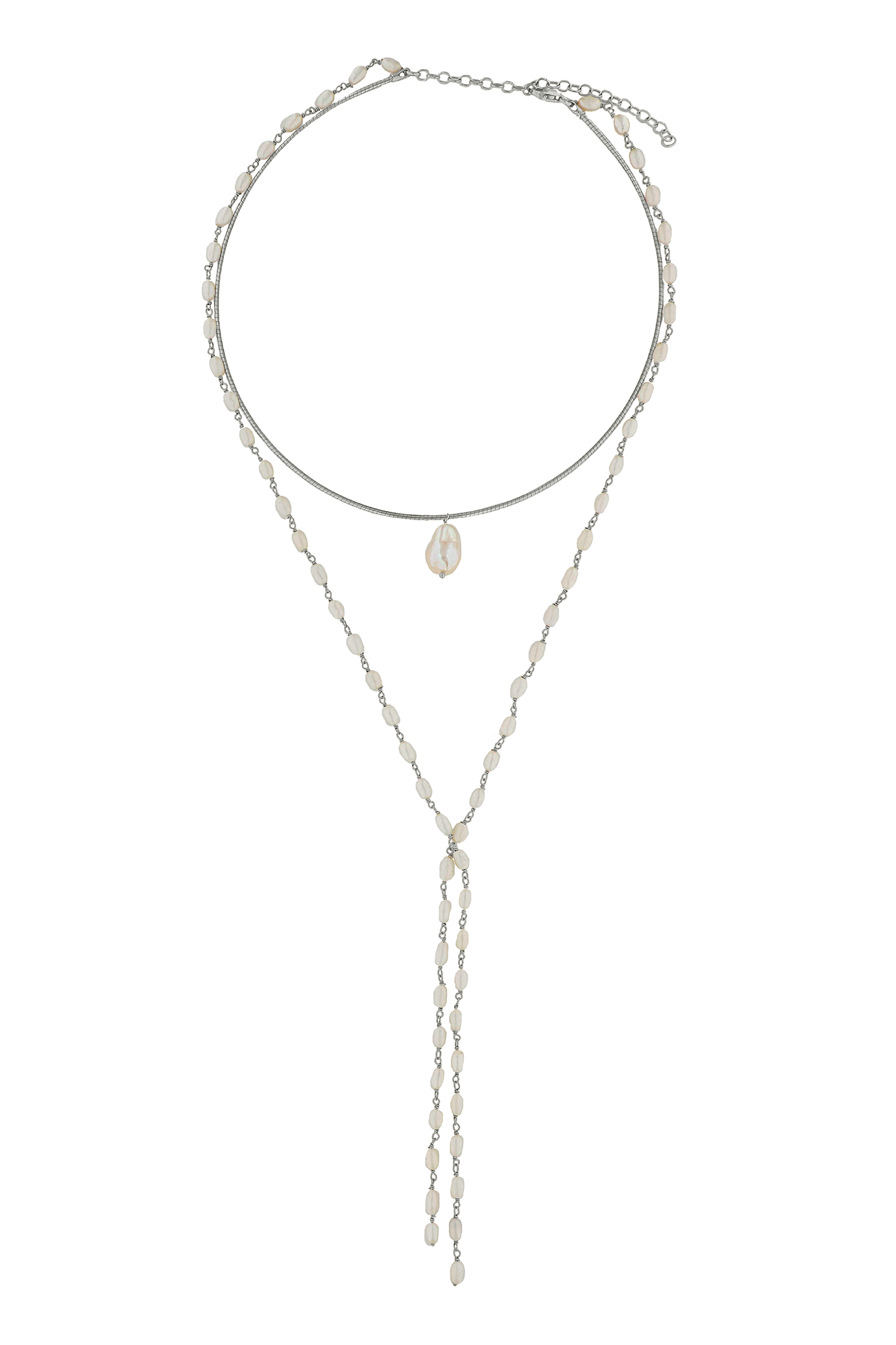 COLLAR PERLETTE PLATA