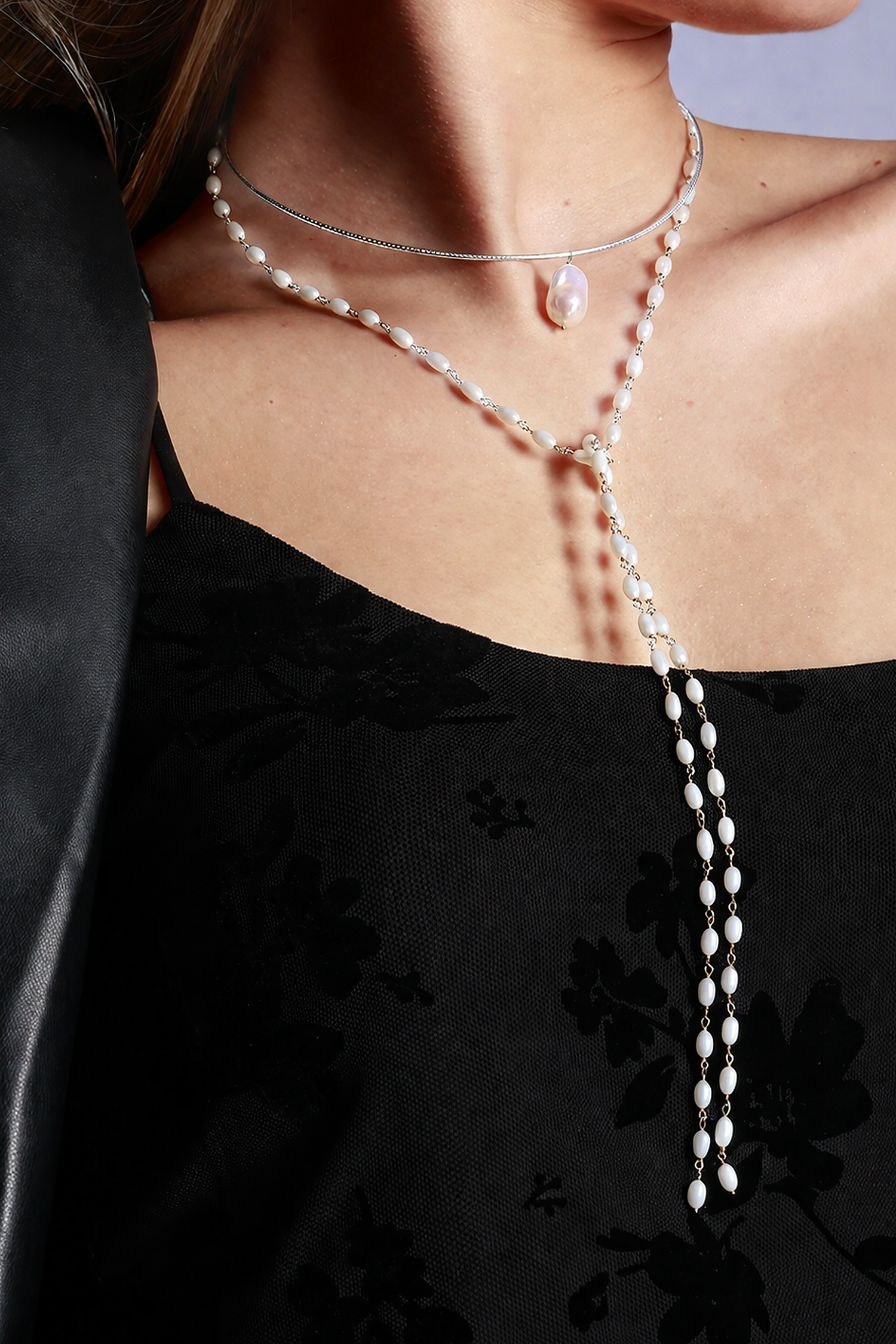 COLLAR PERLETTE PLATA
