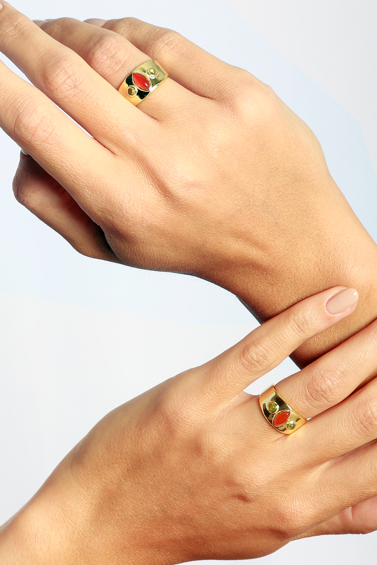ANILLO DARA CORNALINA