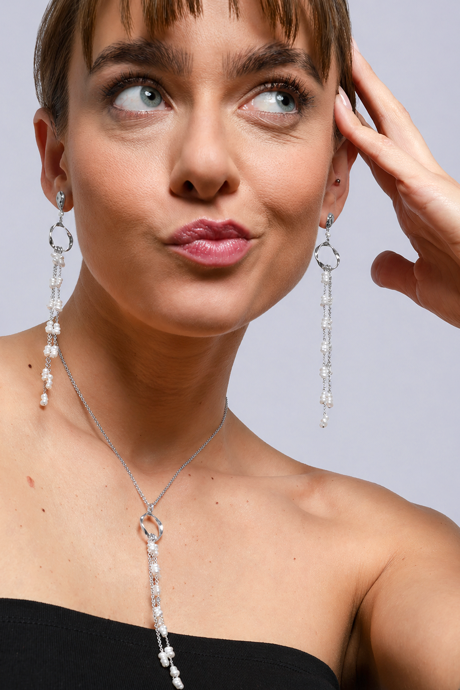 COLLAR PERLINA PLATA