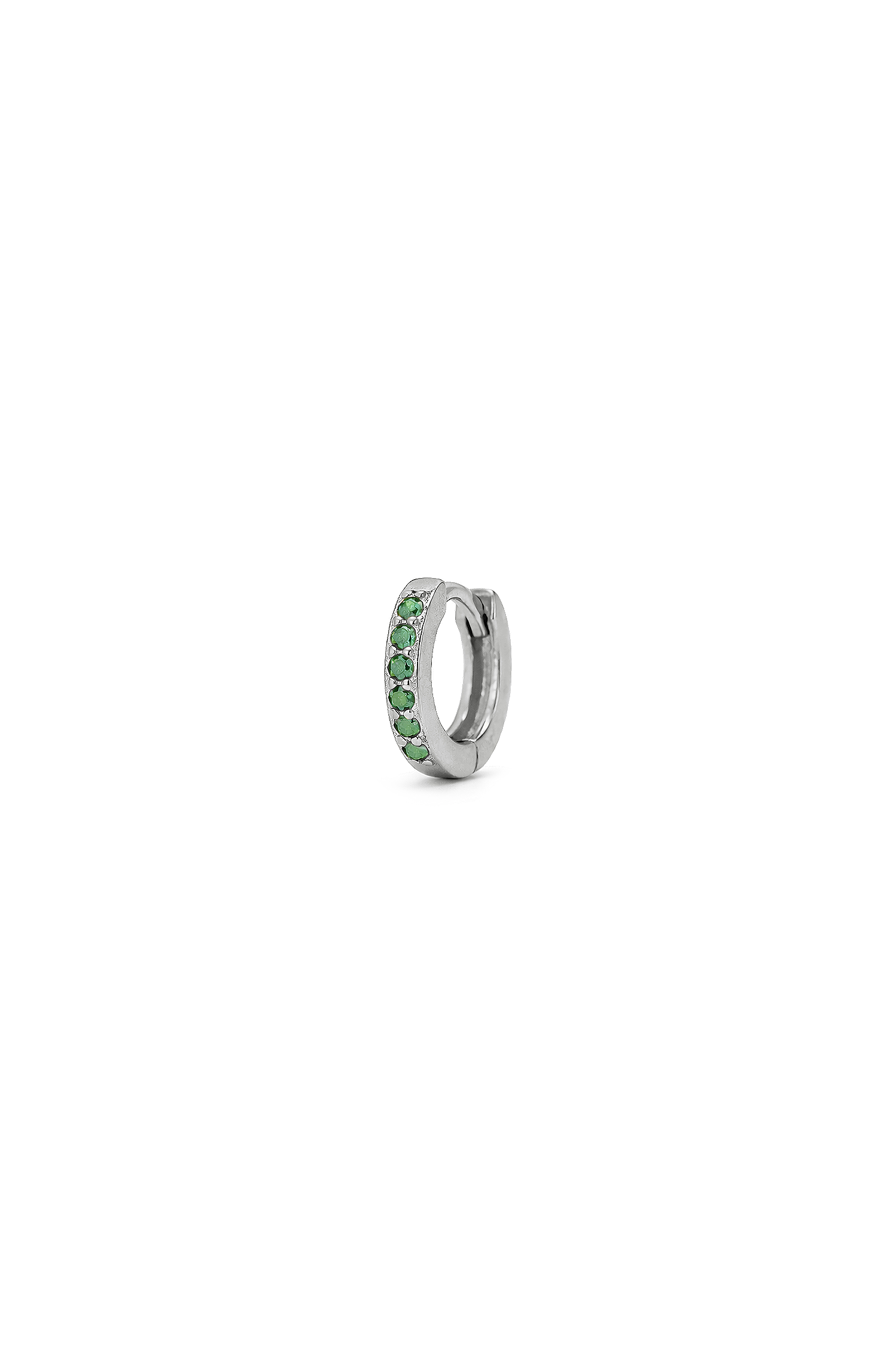PENDIENTE LIORA VERDE PLATA