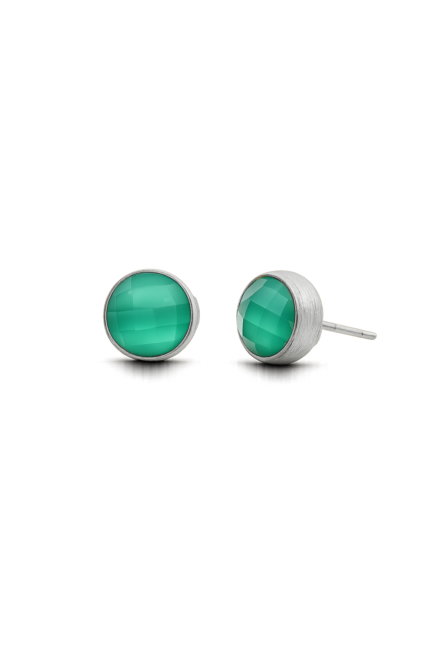PENDIENTE VELINA VERDE PLATA