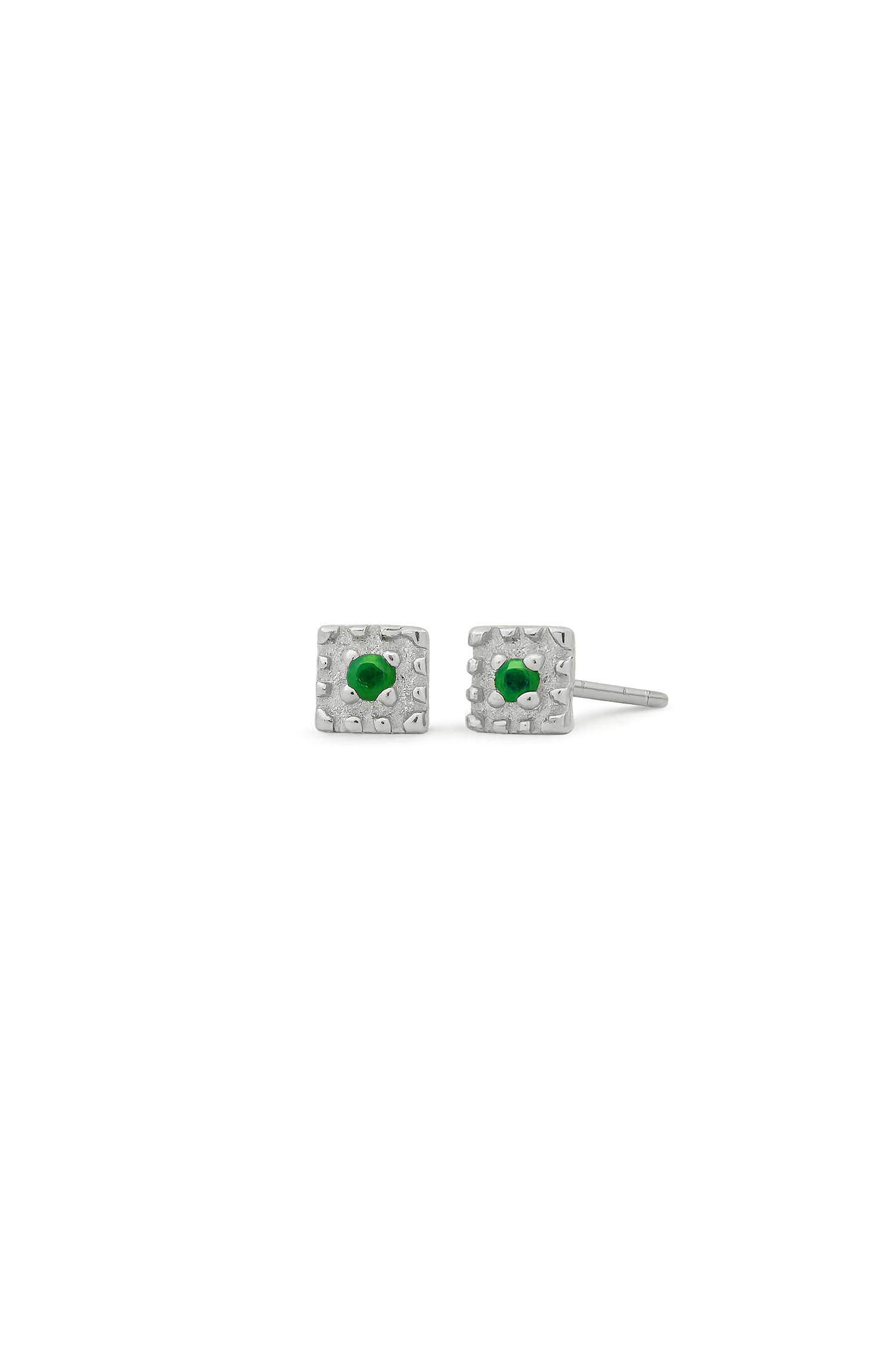 PENDIENTE VANEL VERDE PLATA