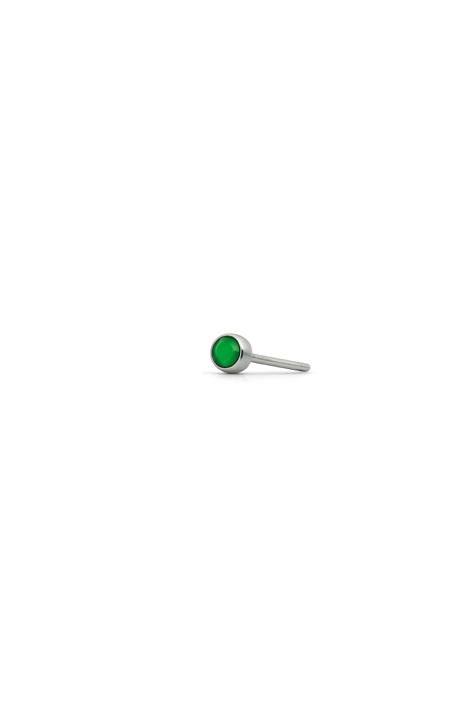 PENDIENTE NORELA  VERDE PLATA
