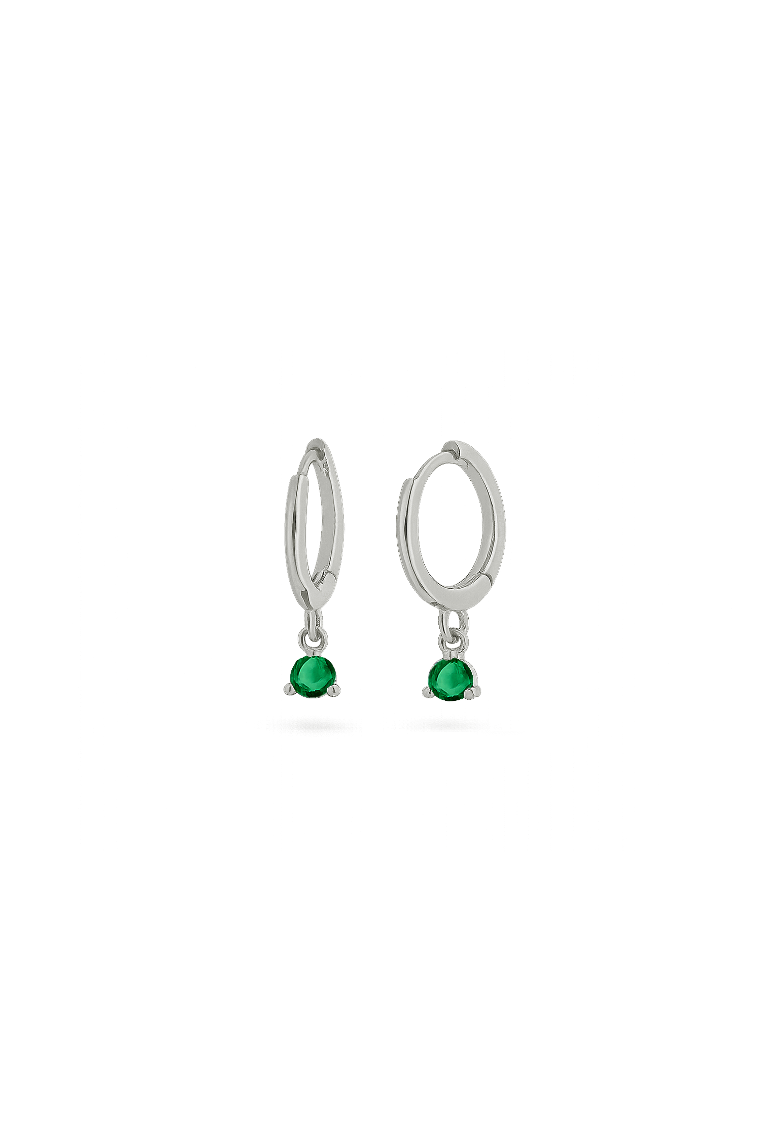 PENDIENTE MARELI VERDE PLATA