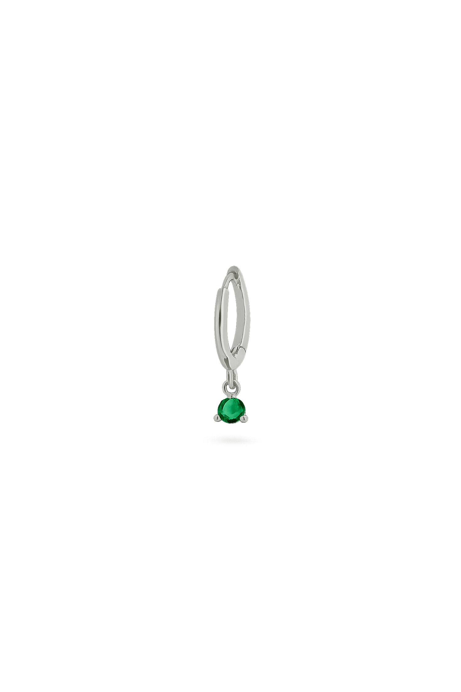 PENDIENTE MARELI VERDE PLATA