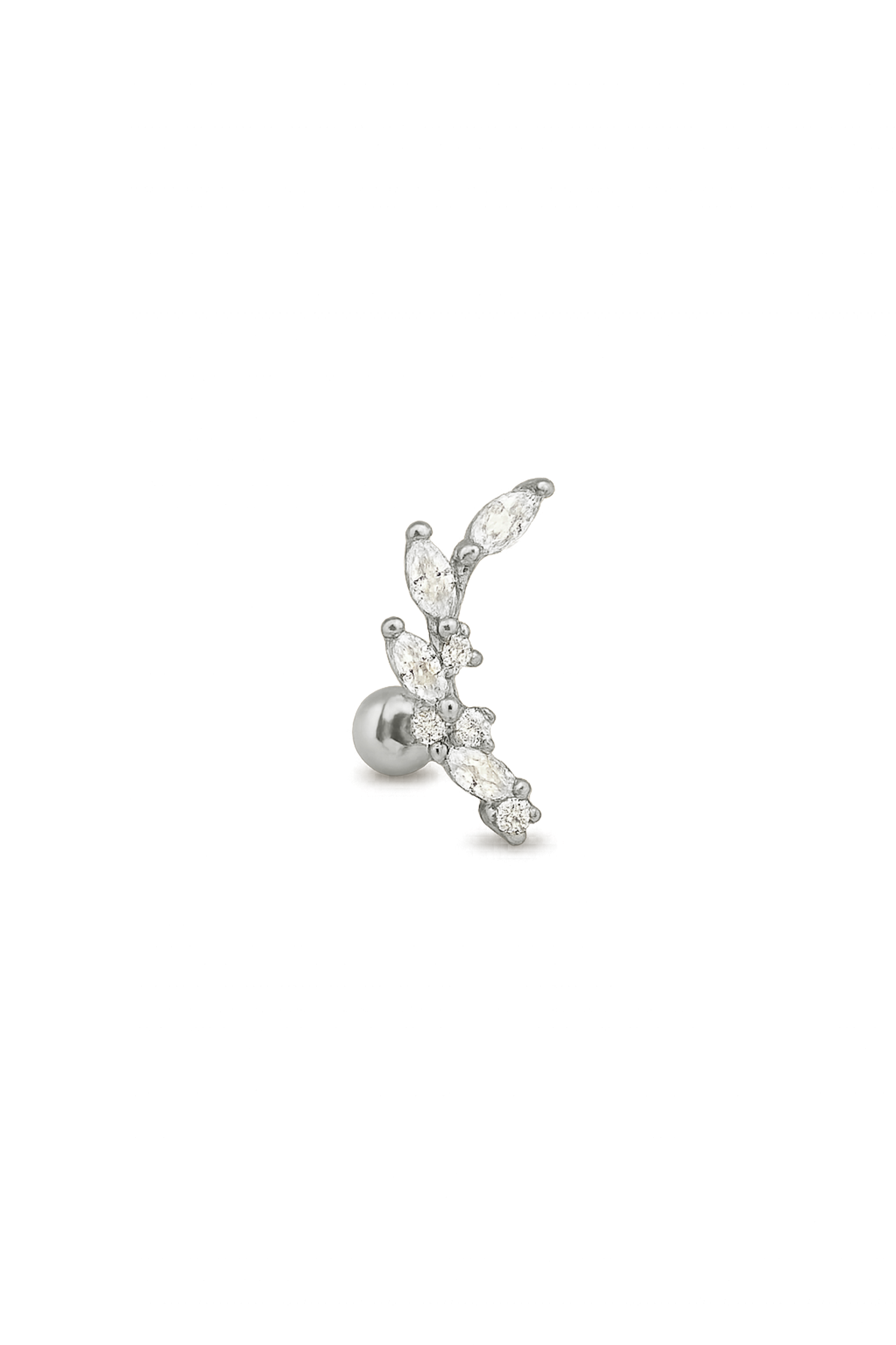 PIERCING PETAL PLATA