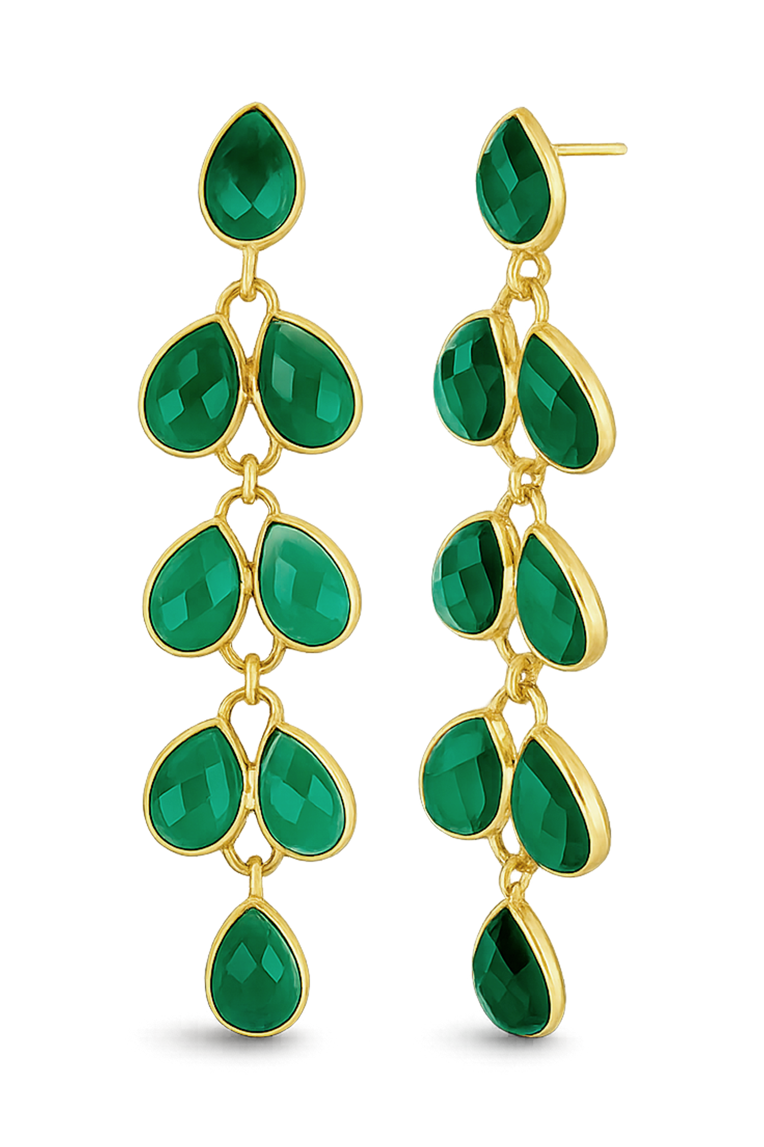 AUTUMN GREEN CHALCEDONY EARRINGS
