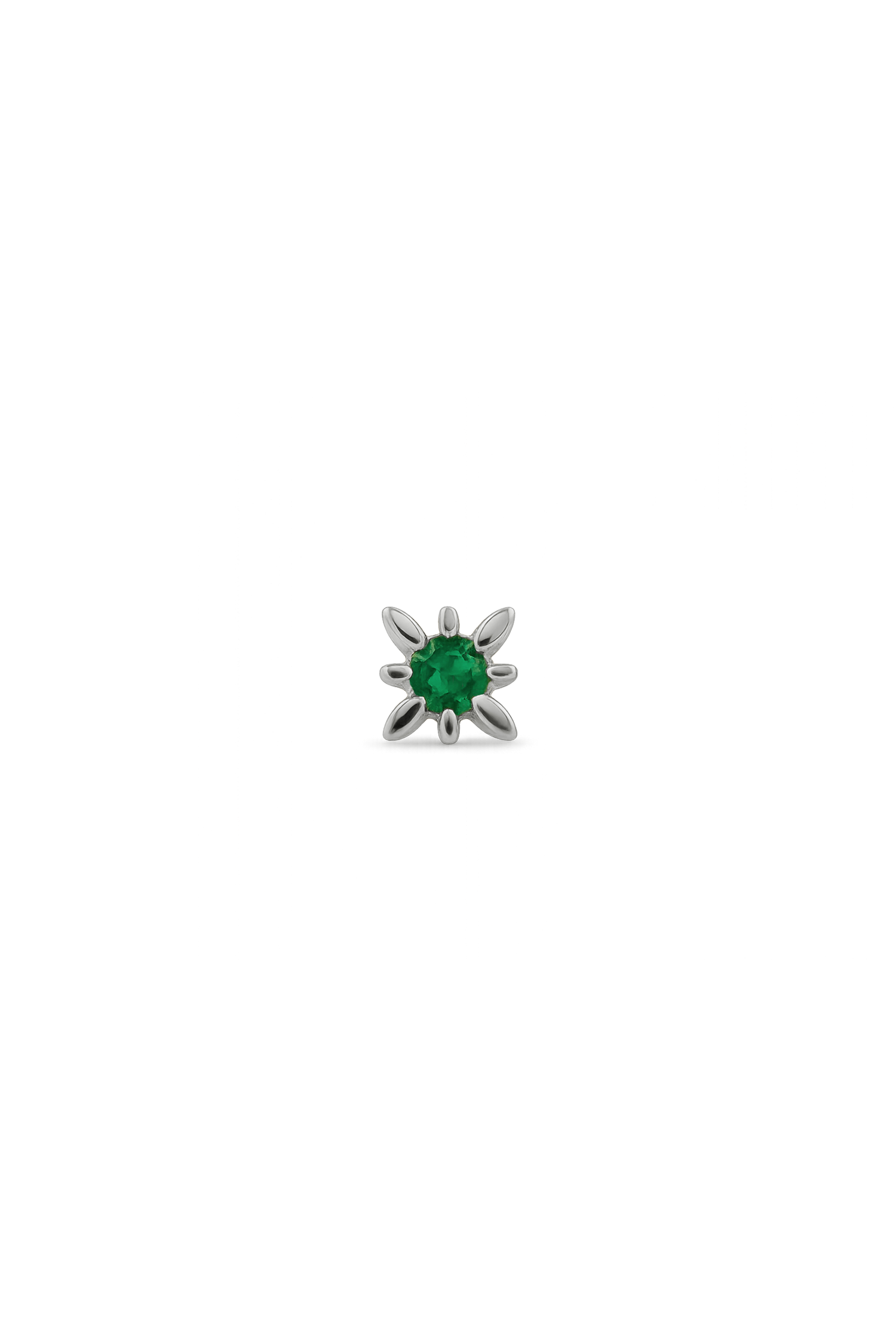 PIERCING LUME VERDE PLATA