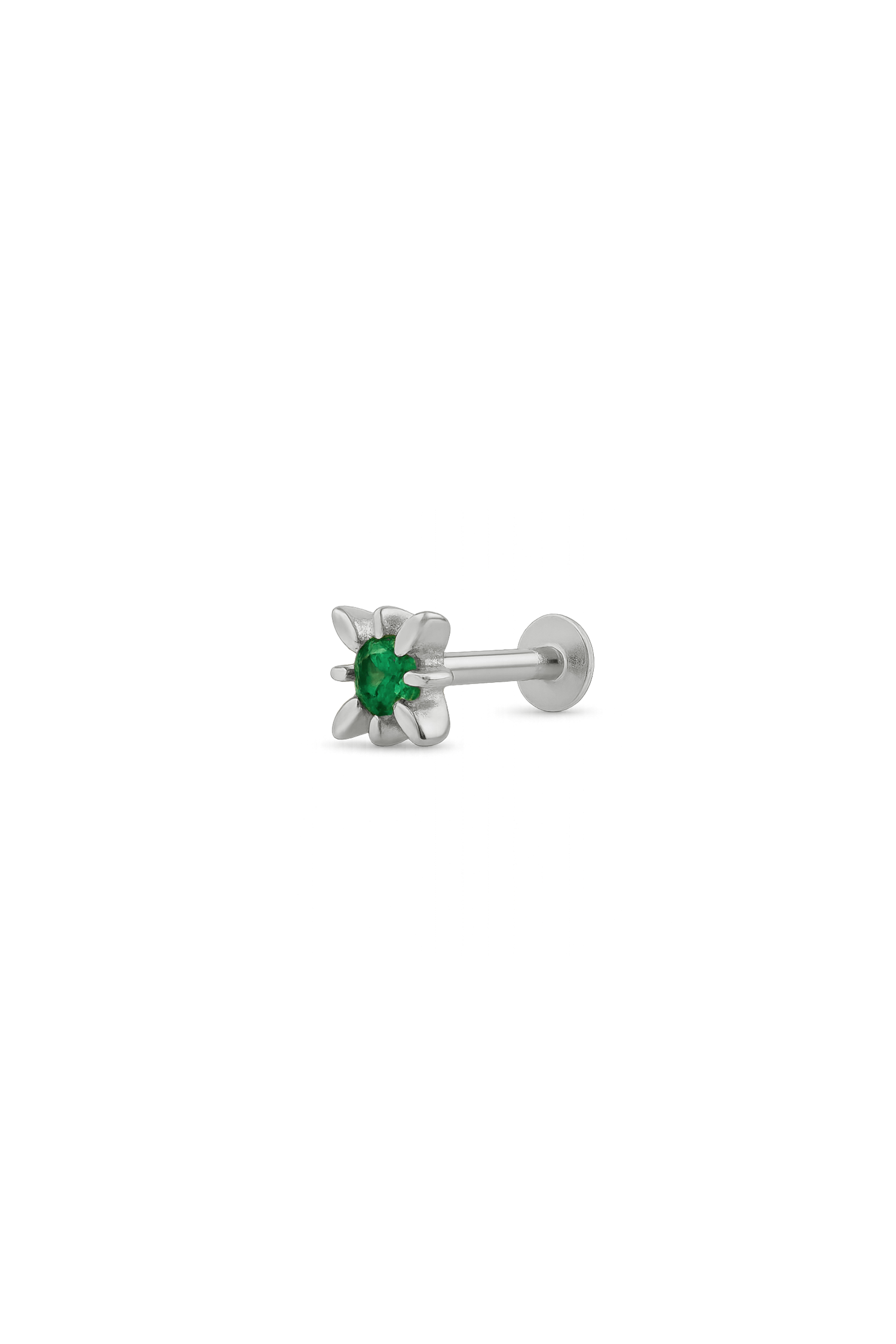 PIERCING LUME VERDE PLATA