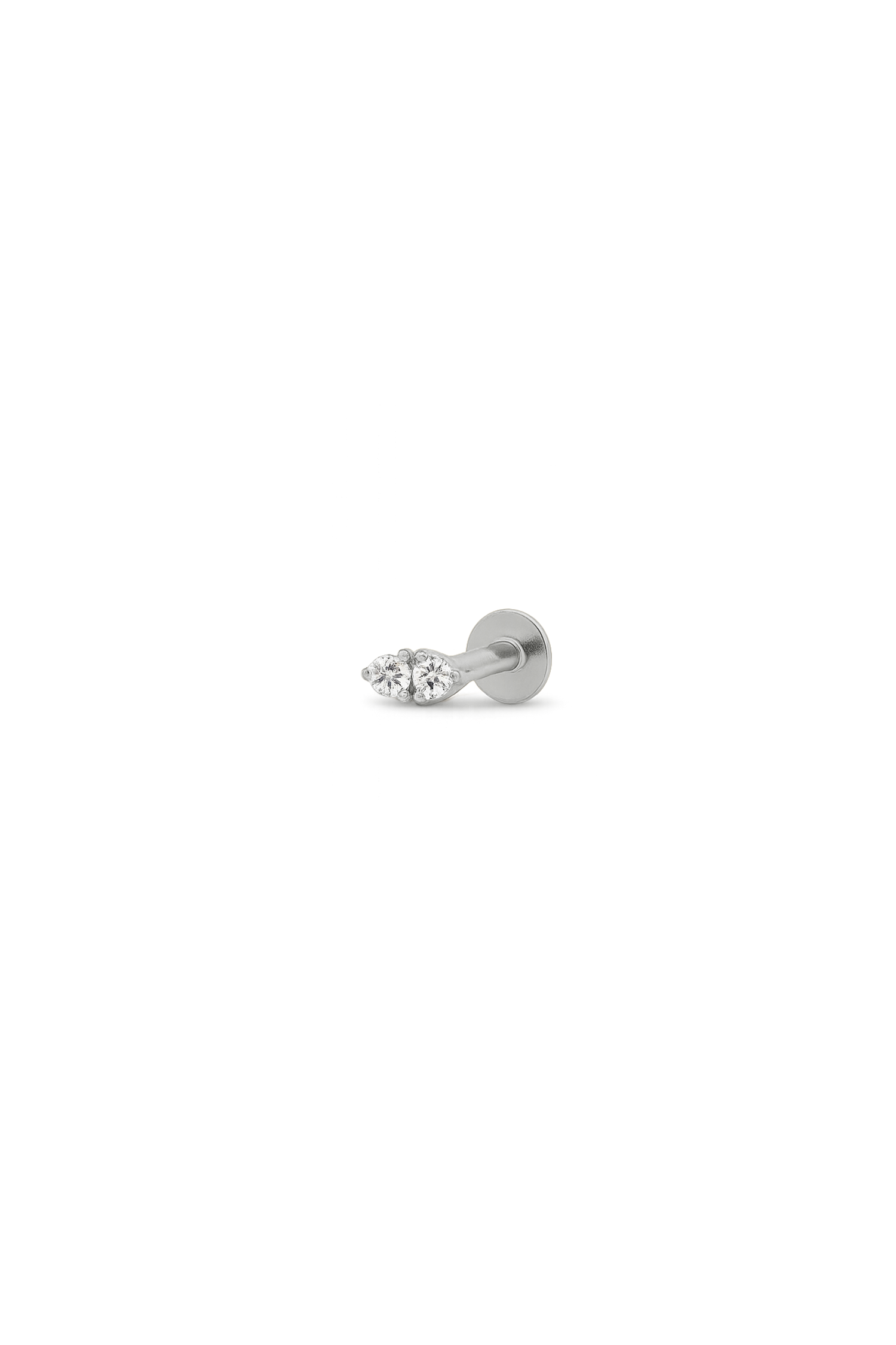 PIERCING HALO BLANCO PLATA