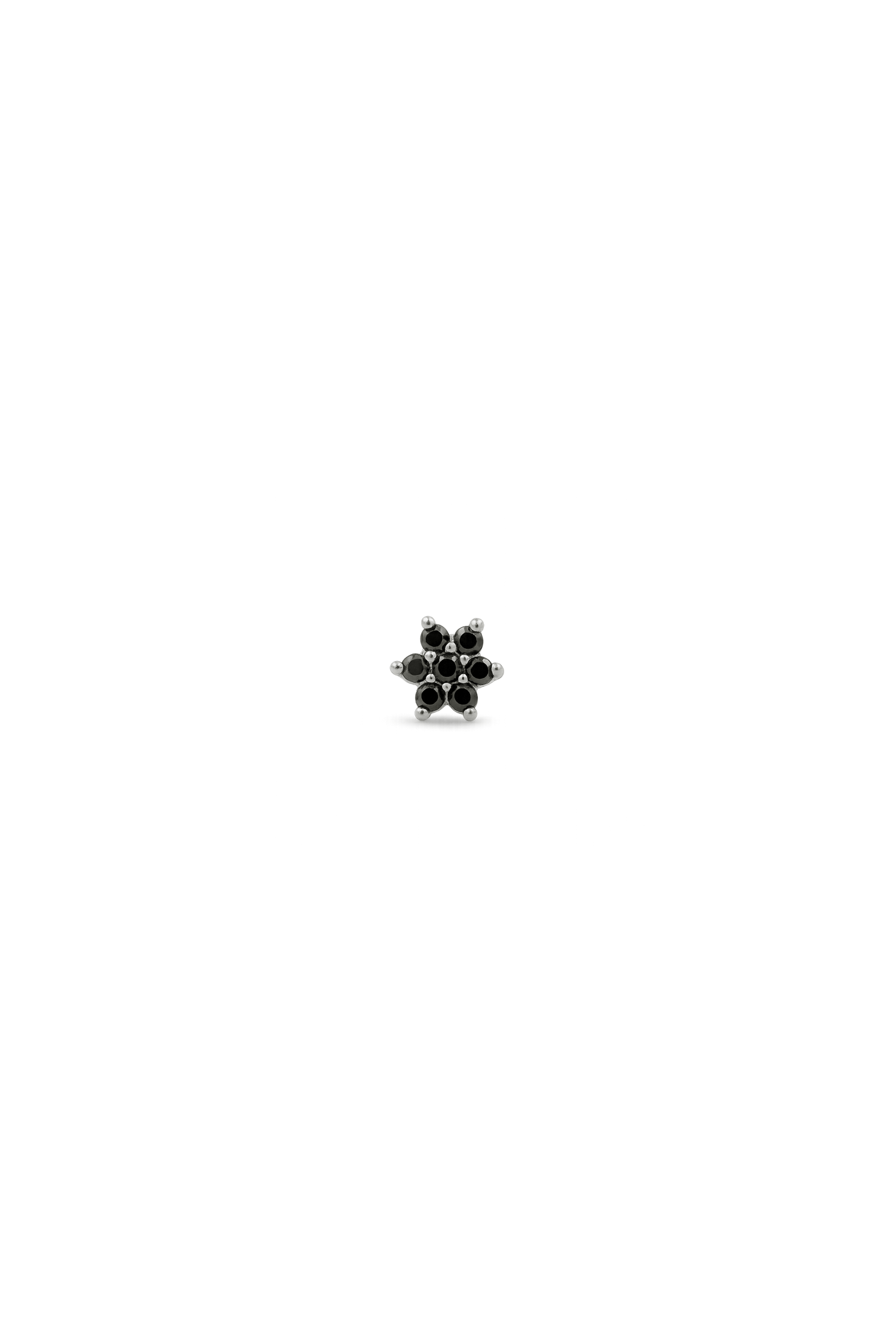PIERCING IVY NEGRO PLATA