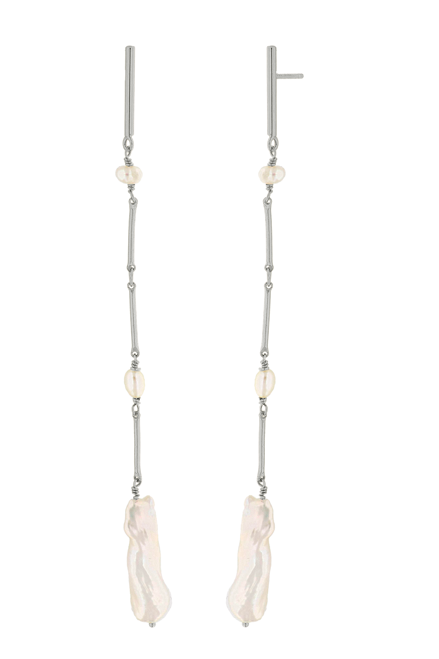 PENDIENTES ONDINA PLATA