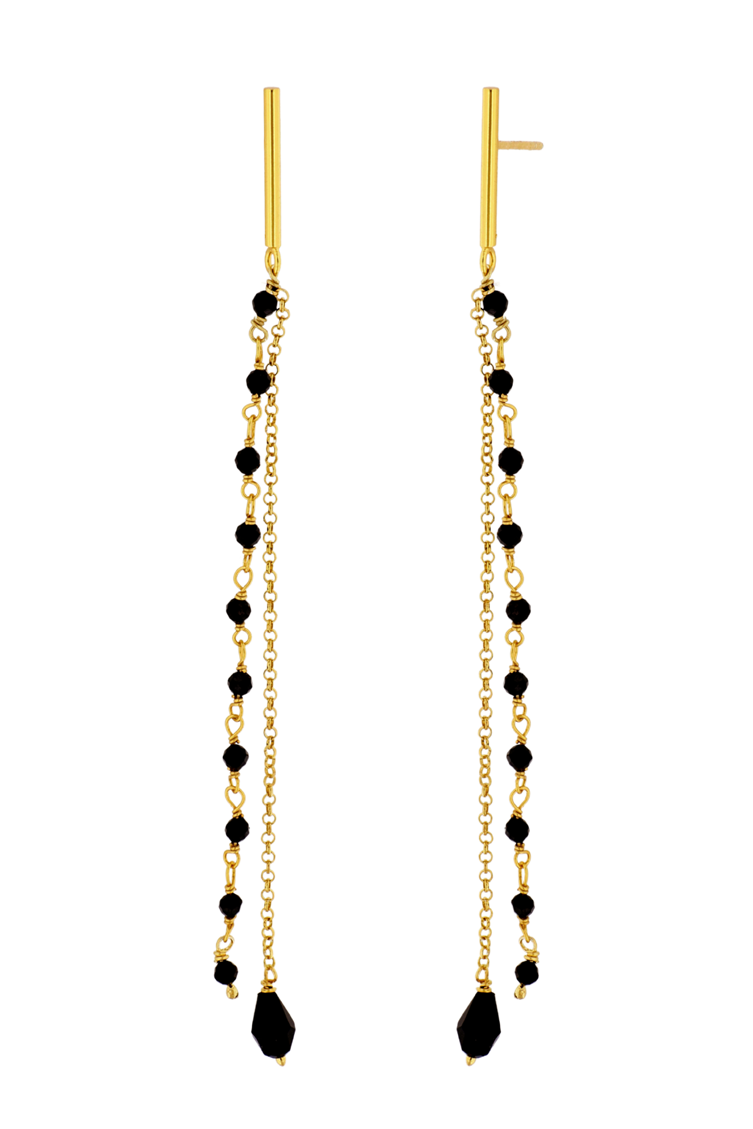 NOIR CHAIN EARRINGS