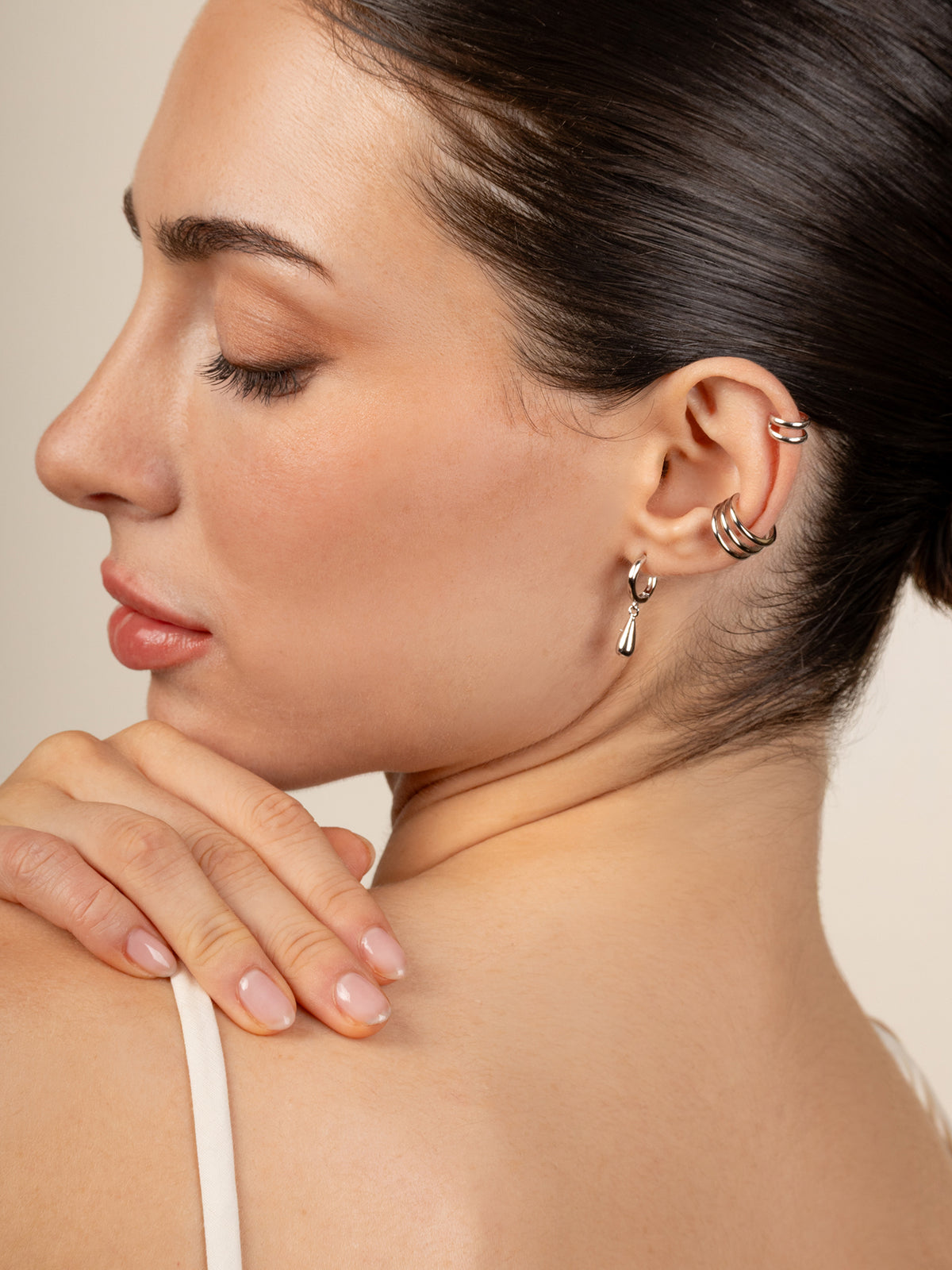 EAR CUFF MARELE PLATA