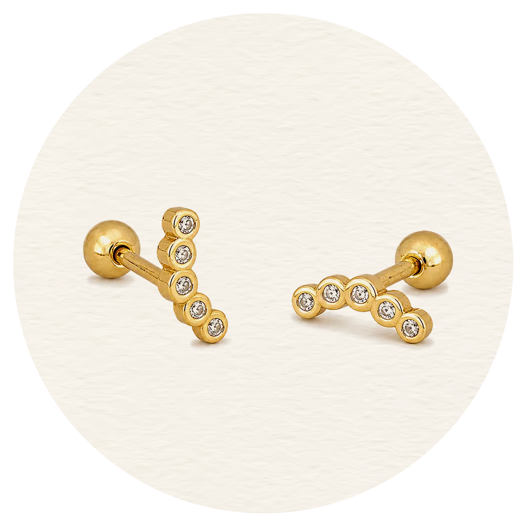 Piercings para oreja de plata 925 y acero inoxidable rebajados